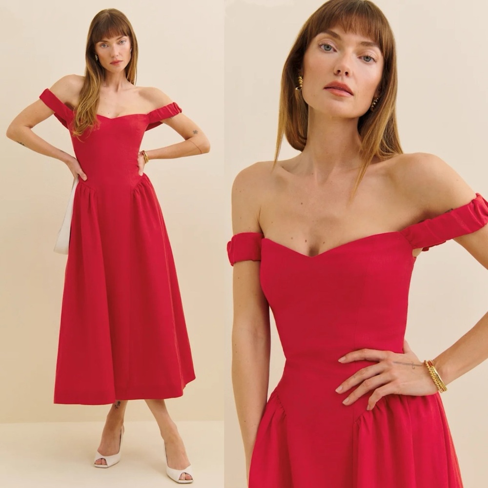 Reformation Petites Monet Linen Dress - Picture 2 of 15